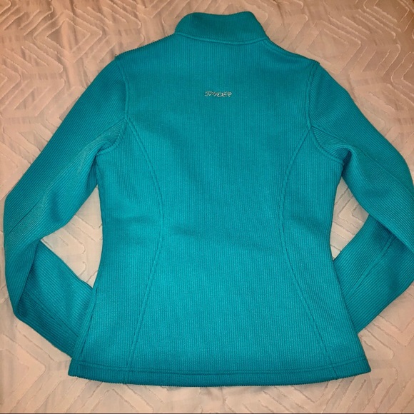 💛 Spyder Women's Endure Full Zip Jacket Teal - Picture 3 of 6